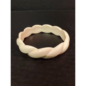 80s Retro Plastic size small braided Bracelet. Non Adjustable. Bangle.